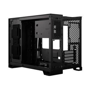 Corsair 2500D Airflow, Midi Tower Micro ATX Dual Chamber PC Case, 18 cm, 40 cm, Black, Dimensions - Width: 304 mm, Depth: 469 mm, Height: 376 mm