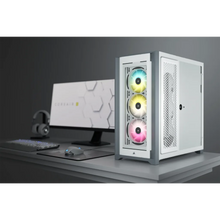 Load image into Gallery viewer, Corsair iCUE 5000X RGB Tempered Glass Mid-Tower PC CASE, White, Supported HDD sizes 3.5&quot;, SSD form factor 2.5&quot;, Width 245mm, Depth 520mm, Height 520mm
