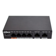 Load image into Gallery viewer, Dahua 4ch PoE Switch DH-S1500C-4ET2ET-DPWR 4CH Ethernet Switch with 250m Power Transit Distance Support PoE PoE+&amp;Hi-PoE Protocol
