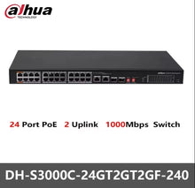 Load image into Gallery viewer, Dahua POE Switch 4/8/16/24 Ports 1/2 Uplink RJ45 Ethernet 100/1000Mbps Switch For IP Camera DH-S3000C-4GT2GT-DPWR
