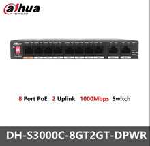Load image into Gallery viewer, Dahua POE Switch 4/8/16/24 Ports 1/2 Uplink RJ45 Ethernet 100/1000Mbps Switch For IP Camera DH-S3000C-4GT2GT-DPWR
