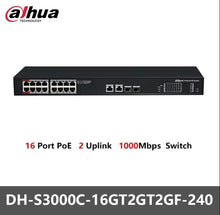 Load image into Gallery viewer, Dahua POE Switch 4/8/16/24 Ports 1/2 Uplink RJ45 Ethernet 100/1000Mbps Switch For IP Camera DH-S3000C-4GT2GT-DPWR
