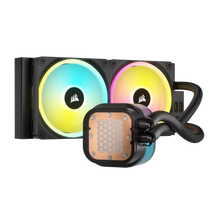 Load image into Gallery viewer, Corsair iCUE Link H100i RGB Liquid CPU Cooler - QX120 RGB Fans - 240mm Radiator - Fits Intel LGA 1700; AMD AM5 - Hub Included
