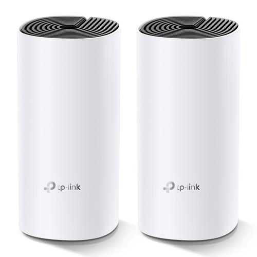 TP-Link DECO M4 Whole Home Mesh Wi-Fi System AC1200 Dual-Band Wi-Fi (Dual Pack), 2 × 10/100/1000 Mbps ports, 5GHz: 867Mbps/2.4GHz: 300Mbps - DECO M4-2