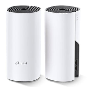 TP-Link DECO M4 Whole Home Mesh Wi-Fi System AC1200 Dual-Band Wi-Fi (Dual Pack), 2 × 10/100/1000 Mbps ports, 5GHz: 867Mbps/2.4GHz: 300Mbps - DECO M4-2