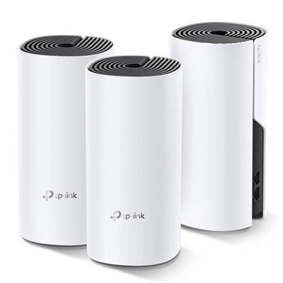 TP-Link DECO M4 Whole Home Mesh Wi-Fi System AC1200 Dual-Band Wi-Fi (Triple Pack) - 5GHz: 867Mbps/2.4GHz: 300Mbps, 2×10/100/1000Mbps ports - DECO M4-3