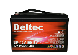 Deltec 12V 100Ah Lead Acid Deep Cycle Battery, F12(M8) Terminal, Solar and UPS, Battery Backup Solutions, Batteries, DT-12-100EV