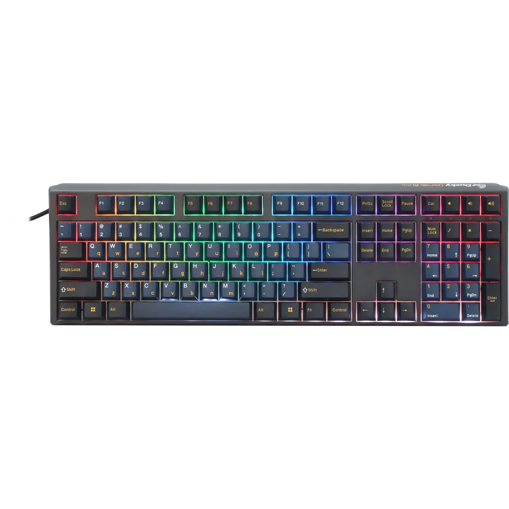 Ducky Keyboard One 3 Pro 100% Mechanical Keyboard; RGB; PBT Tripple Shot Keycaps - Cherry MX2A Blue, DKON2308ST-CCUSPTCHNAZ001