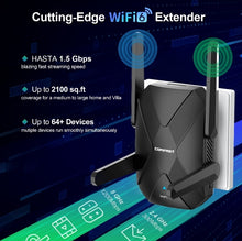 Load image into Gallery viewer, Comfast WiFi 6 WIFI Range Extender AX1500 2.4GHz + 5GHz wifi Repeater 4*3dBi Antennas Long Distance Range Signal Expansion Amplifier
