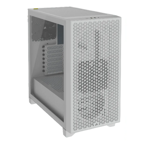 Corsair CC-9011252-WW 3000D Tempered Glass Mid-Tower PC CASE White, Supported HDD sizes: 2.5,3.5". Width: 230 mm, Depth: 462 mm, Height: 466 mm