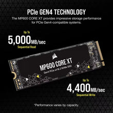 Load image into Gallery viewer, Corsair MP600 CORE XT 2TB NVMe PCIe M.2 SSD, Read speed 5000 MB/s, Write speed 4400 MB/s, Component for PC/Laptop
