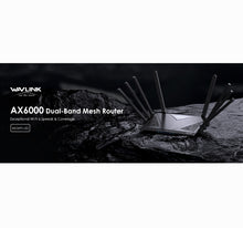 Load image into Gallery viewer, WAVLINK WiFi 6 Gigabit Router AX6000 Dual-Band 5GHz 2.4GHz Wireless Mesh Router 2500Mbps WAN/LAN 8x5dBi High Gain Antennas

