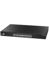 Load image into Gallery viewer, Edge-Core 28 Port Gb Layer 3 Switch, 24xGb LAN Port, 2xSFP+, 1x Module slot, Stackable, 128 Gbps Switching capacity, 10 K Auto-negotiation ECS4620-28T
