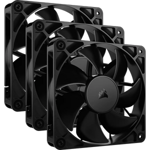 CORSAIR RS120 120mm PWM Fans Triple Pack, 2100 RPM, Noise level (low speed): 10 dB, Noise level (high speed): 36 dB, Maximum airflow: 72.8 cfm