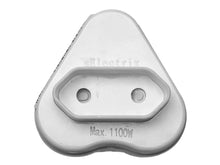 Load image into Gallery viewer, Euromate Plugtops, 3-pin plug to 2-pin Euromate hexagonal top loading socket, Safety Shuttered for protection, 250V ~ 5A (x2), White, Systems Power
