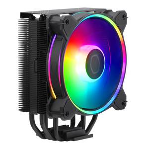 Cooler Master Hyper 212 Halo Black CPU Air Cooler, Width: 73 mm, Depth: 124 mm, Height: 154 mm, Product colour: Black