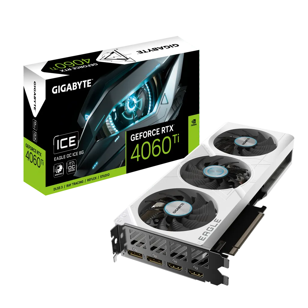 GIGABYTE Graphics nVidia GeForce RTX 4060Ti EAGLE ICE OC - 8G GDDR6X HDMIx2/DP x2