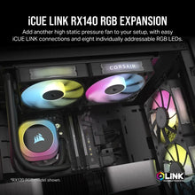 Load image into Gallery viewer, CORSAIR RX Series; iCUE LINK RX140; 140mm Fan; Single Pack, Fan diameter: 14 cm, 1700 RPM rotation, Maximum airflow: 94.7 cfm, Product colour: Black
