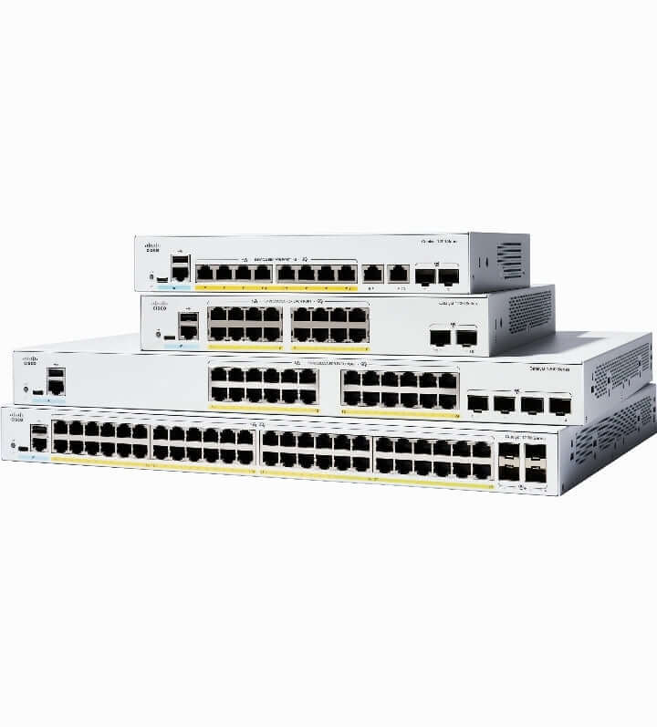 Cisco Catalyst 24 Port 4 SFP Gigabit Ethernet Managed Switch, with 24*10/100/1000 ports, 4*Gigabit SFP Ports, Rack-mountable, C1300-24T-4G