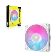 Load image into Gallery viewer, CORSAIR RX RGB Series; iCUE LINK RX120 RGB, 120mm Fan; Single Pack, Noise level (high speed): 36 dB, Maximum airflow: 73.5 cfm, Product colour: White
