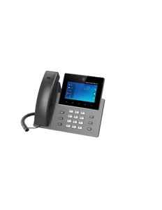 Grandstream 16-Line Enterprise Video Phone - 16 SIP accounts, 16 lines, 2x GbE PoE, Wi-Fi, (5.0 inch) touch screen color LCD, 1 MP camera, Android 7