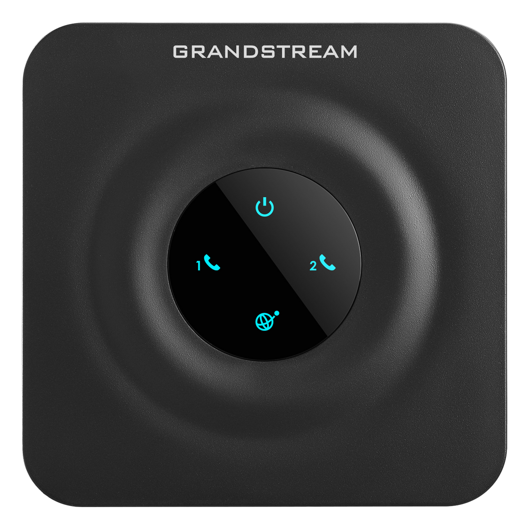 Grandstream GS-HT-802 advanced 2-port analog telephone adapter (ATA), featuring SIP ATA with 1x LAN Port, 2x FXS ports, advanced VoIP functionality