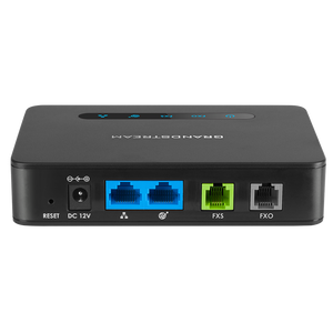 Grandstream GS-HT-813 SIP ATA VoIP Gateway, with 2 SIP profiles through 1 FXS Port and 1 FXO port, Dual 100Mbps LAN/WAN port, 3-way voice conferencing