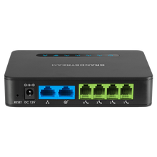 Load image into Gallery viewer, Grandstream GS-HT-814 SIP ATA VoIP Gateway - 2×SIP profiles through 4×FXS ports and 2x Gbit ports, 3-way voice, built-in NAT Router, TLS/SRTP security
