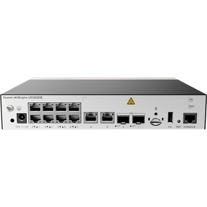 Huawei USG6000E-S03 eKitEngine Firewall Switch Host 10-port GbE with 10x GE RJ45 + 2x 10GE SFP+, 1 x Adapter, Include SSL VPN 100 Users