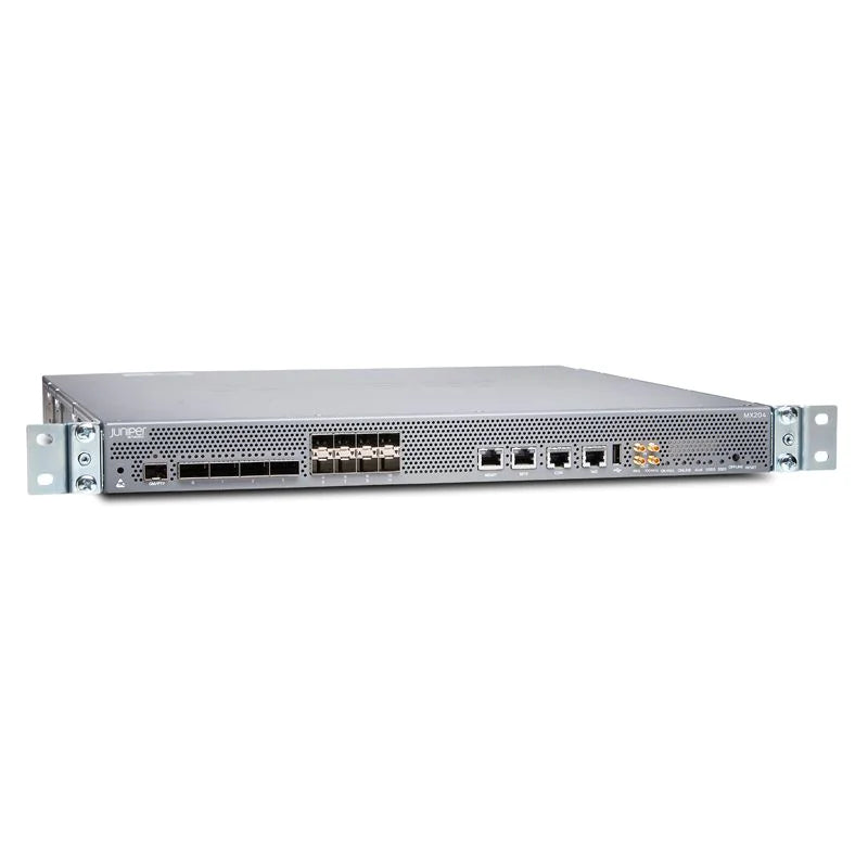 Juniper router MX Series Base Product Bundles, MX204 chassis with 3 fan trays and 2 power supplies includes Junos high-performance Router