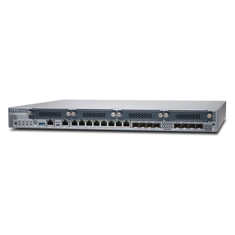 Juniper SRX345 Gateway 16GE, 4*MPIM, 4G RAM, 8G Flash, PSU, cable, RMK + Junos (Firewall, NAT, IPSec, Routing, MPLS) SRX345-SYS-JB
