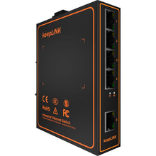 Load image into Gallery viewer, keepLiNK KP-9000-45-5TX 5-Port Industrial Gigabit Unmanaged 10/100Mbps Network Switch Metal Fanless DIN Rail IP40 -40℃ to 75℃
