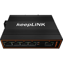 Load image into Gallery viewer, keepLiNK KP-9000-45-5TX 5-Port Industrial Gigabit Unmanaged 10/100Mbps Network Switch Metal Fanless DIN Rail IP40 -40℃ to 75℃
