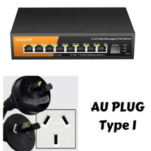Load image into Gallery viewer, keepLiNK 9-Port Multi-Gigabit Ethernet Switch with 8*2.5Gb PoE Ports 1*10Gb SFP+ for Uplink Unmanaged Plug&amp;Play 60Gbps Switching
