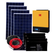 Load image into Gallery viewer, Kodak 5kWh 9.6kWh Compact AGM Solar Power Kit, 8×Enervision E-Guard NM12-200L 200Ah 12V Gel/AGM Battery, 1×Kodak VMIII 5kW 48V Solar Off-Grid Inverter
