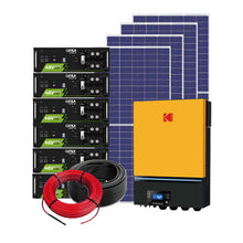 Load image into Gallery viewer, Kodak 7.2kW 48V 15kWh Solar Off-Grid Hybrid Kit, 20×Renewsys Deserv 340W Solar Panel, 1×Kodak MAX 7.2kW 48V Solar Off-Grid Inverter, 6×Giter Batteries
