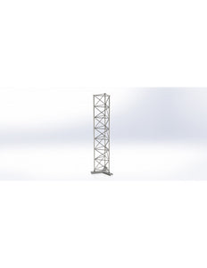 Lattice Mast Y-Base Assembly - Y-Base attached to First 3m Section, 600mm Galvanised Parallel Lattice Mast, Y-Base and Y-Base section, Antennas & Mast