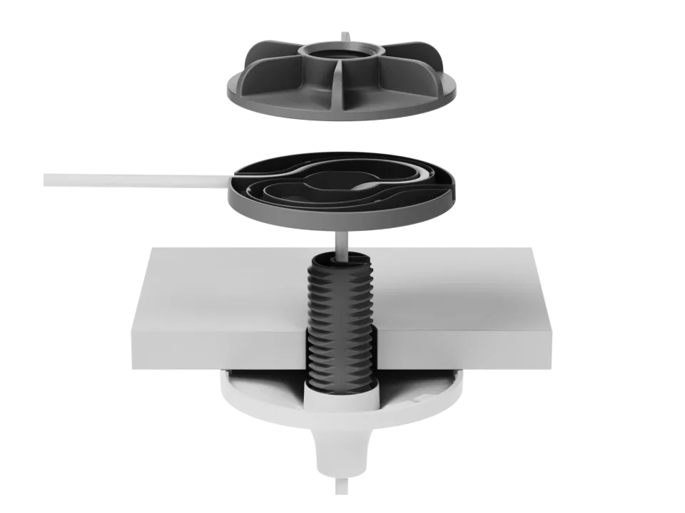 Logitech Rally Pendant Mic Pod Mount for Rally Mic Pod microphones, easily secures mic pods to both drop ceilings and solid ceilings, easy development