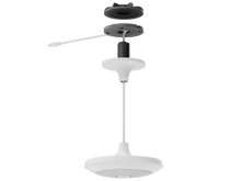 Load image into Gallery viewer, Logitech Rally Pendant Mic Pod Mount for Rally Mic Pod microphones, easily secures mic pods to both drop ceilings and solid ceilings, easy development
