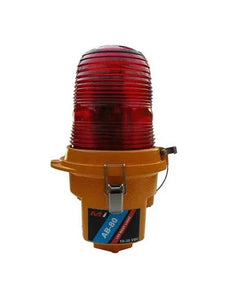 Micro Instruments LED Beacon, RED, Tempered Glass, Aluminium, 10-30 VDC, Required for any Mast above 21 metres High, requires 32mm threaded pipe Mount
