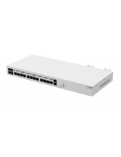 Load image into Gallery viewer, MikroTik CCR2116-12G-4S+ Router, with 4x10G SFP+ and 13x 1G Ethernet and 1x M.2 slot, ARM 64bit, 16 GB RAM, 128 MB Storage, RouterOS (License level 6)
