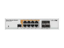 Load image into Gallery viewer, MikroTik CRS112-8P-4S-IN PoE Cloud Router Switch, with 8x Gigabit 802.3af/at or 24V passive PoE out ports, 4x SFP ports, incl 24V PSU/optional 48V PSU
