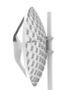 MikroTik LHG LTE Cat 6 LTE Outdoor CPE, device for remote locations within cellular network coverage, can be mounted (outdoors) on pole, wall, Masts