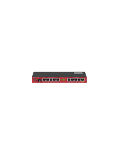 MikroTik RB2011UiAS-IN - Desktop Router with 5 Gigabit, 5× 10/100 Ports and 1 SFP Port, 600MHz CPU, 128MB RAM, RouterOS L5, PoE in/out, 1 x microUSB