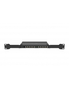 MikroTik RB4011iGS+RM Powerful 10xGigabit port router with a Quad-core 1.4Ghz CPU, 1GB RAM, SFP+ 10Gbps cage and desktop case with rack ears, RouterOS