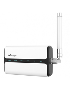 Milesight Gtwy-UG65-hlm LoRaWAN Gateway - Compatible with Helium Network, Wi-Fi / PoE PD, 1x Gigabit Ethernet WAN, Built-in Network Server, IP65-Rated