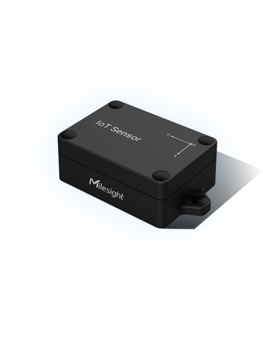 Milesight SNSR-TILT Tilt Sensor, 2× 3500 mAh ER17505 Li-SOCl2 Batteries, Over 5 years (6 Triggers an hour), IP67, Axiz X, Y, Z, Black, IoT, Smart Home