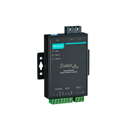 Moxa TLF TCF-142-M-ST-T Serial to Fiber Converter, Automatic Baudrate Detection, Ring Operation, Optical Fiber Converter TCF-142