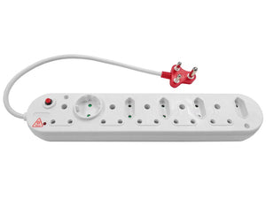 Surge Protected Multi Plug 5x 16A 5x 5A 0.5m cord with moulded plug, with Overload Protection, Systems and Power Supplies, Power Adapters, MP-10WSUR