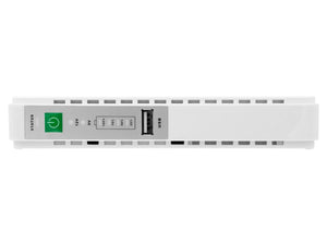 MUPS-17W8.8AH Micro UPS with USB & PoE Output, 12VDC 8.8Ah 17W, with selectable 9V/12V 17W DC output, 5V USB port and 15V/24V Fast Ethernet PoE output